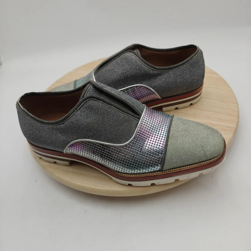 Christian Louboutin Shoes Mens Size‎ 7 Multicolor Slip On Glitter Loafer Casual